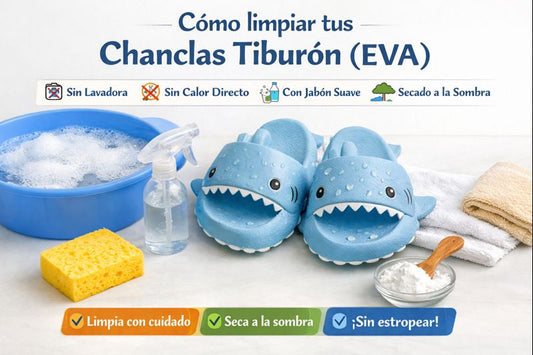 Cómo limpiar tus chanclas tiburón sin estropearlas