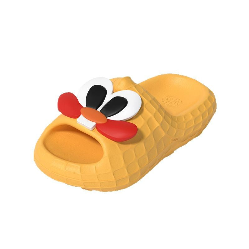 Chikoku Rich Peanut Slippers Women's Cute Personalized Summer Home Thick Bottom Non-Slip Sandals For Couple Men's Outer Wear