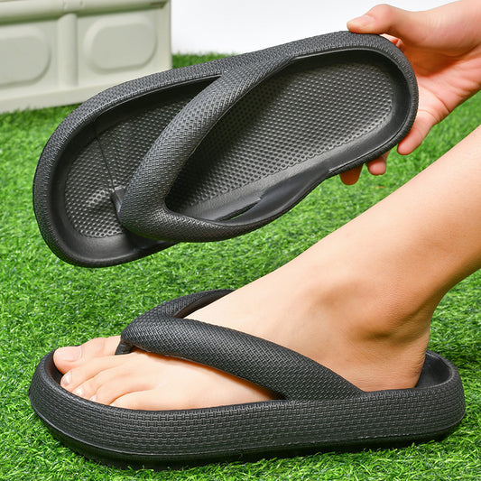 Couple&#039;s Solid Color Flip Flops Thick Bottom Slippers For Men And Women Summer Breathable Plus Size Non-Slip Design Fashion