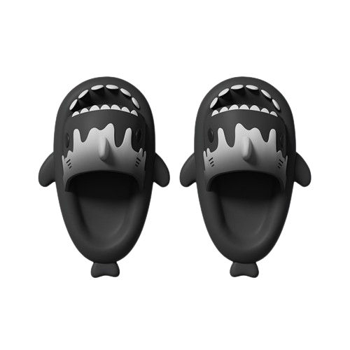 Chanclas tiburón helado negro