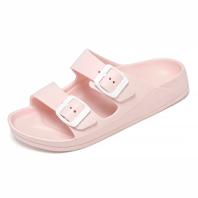 Chanclas con hebilla color rosa | Chanclas para mujer | La Chanclería